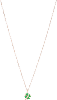  0035 DMC3001 FOURS EVE9R 020 Dodo four leaf clover charm rose gold green cathedral enamel x64b0480a74a72930