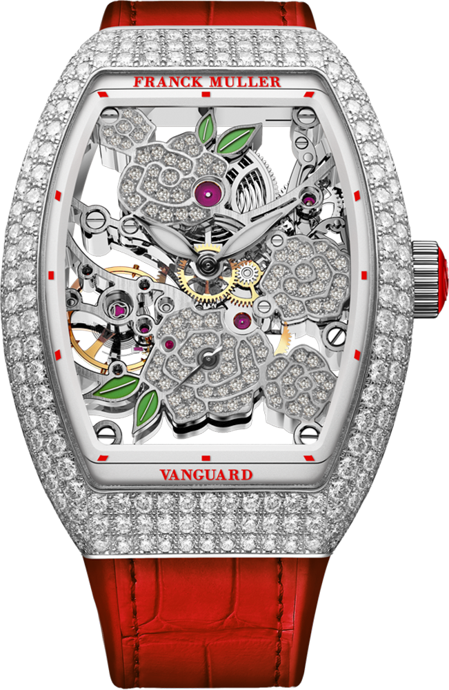Franck Muller Vanguard Rose Skeleton 42,3 x 32mm Franck Muller Vanguard Rose Skeleton 42,3 x 32mm