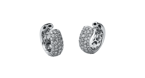 Brogle Selection diamond hoop earrings