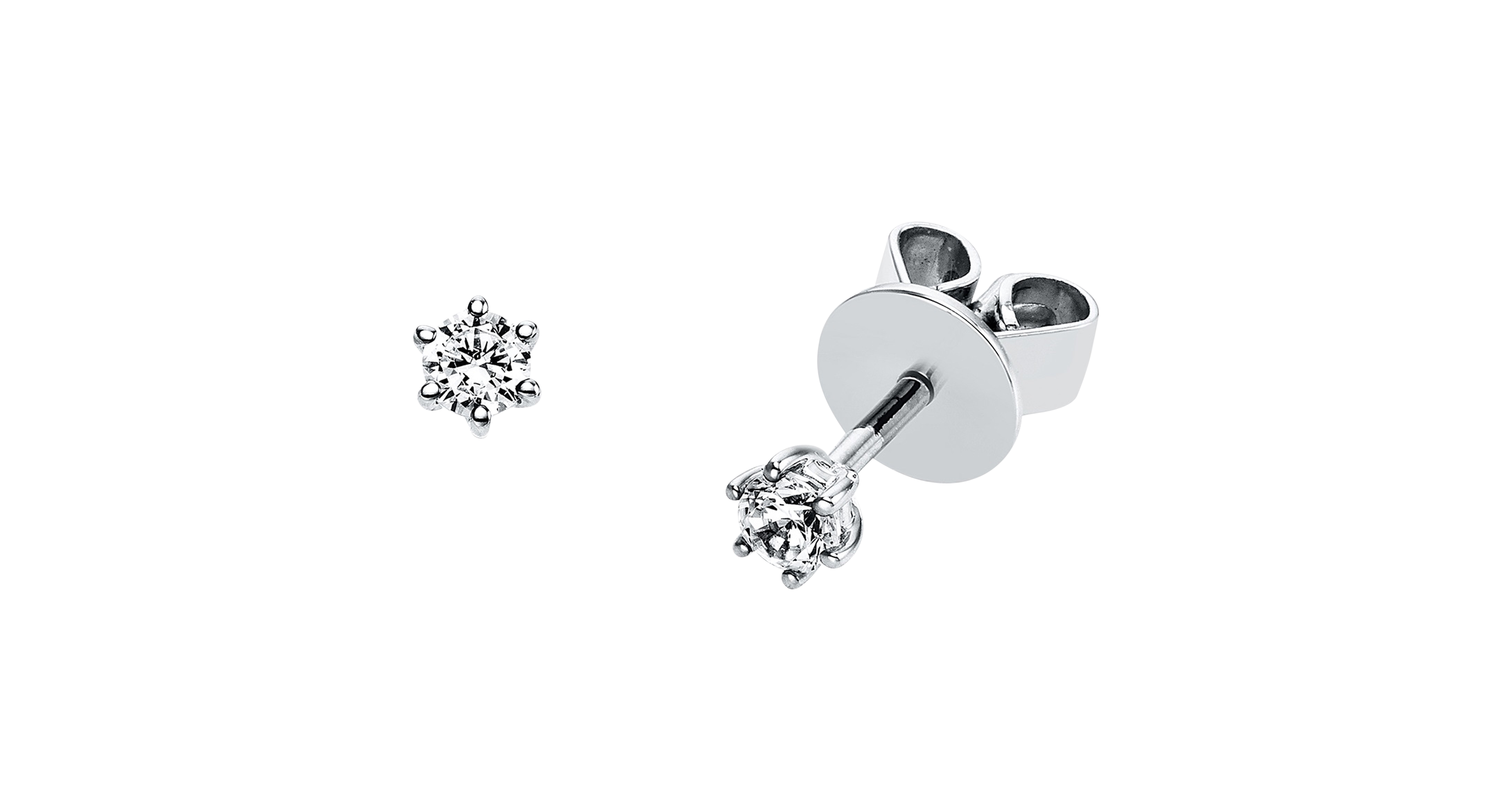 Brogle solitaire stud earrings