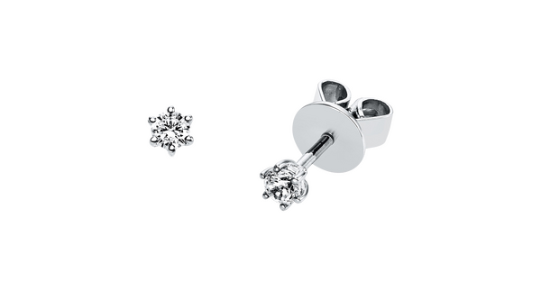 Brogle solitaire stud earrings
