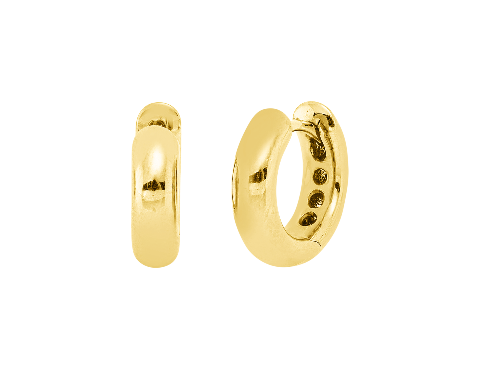 Brogle Classic gold hoop earrings