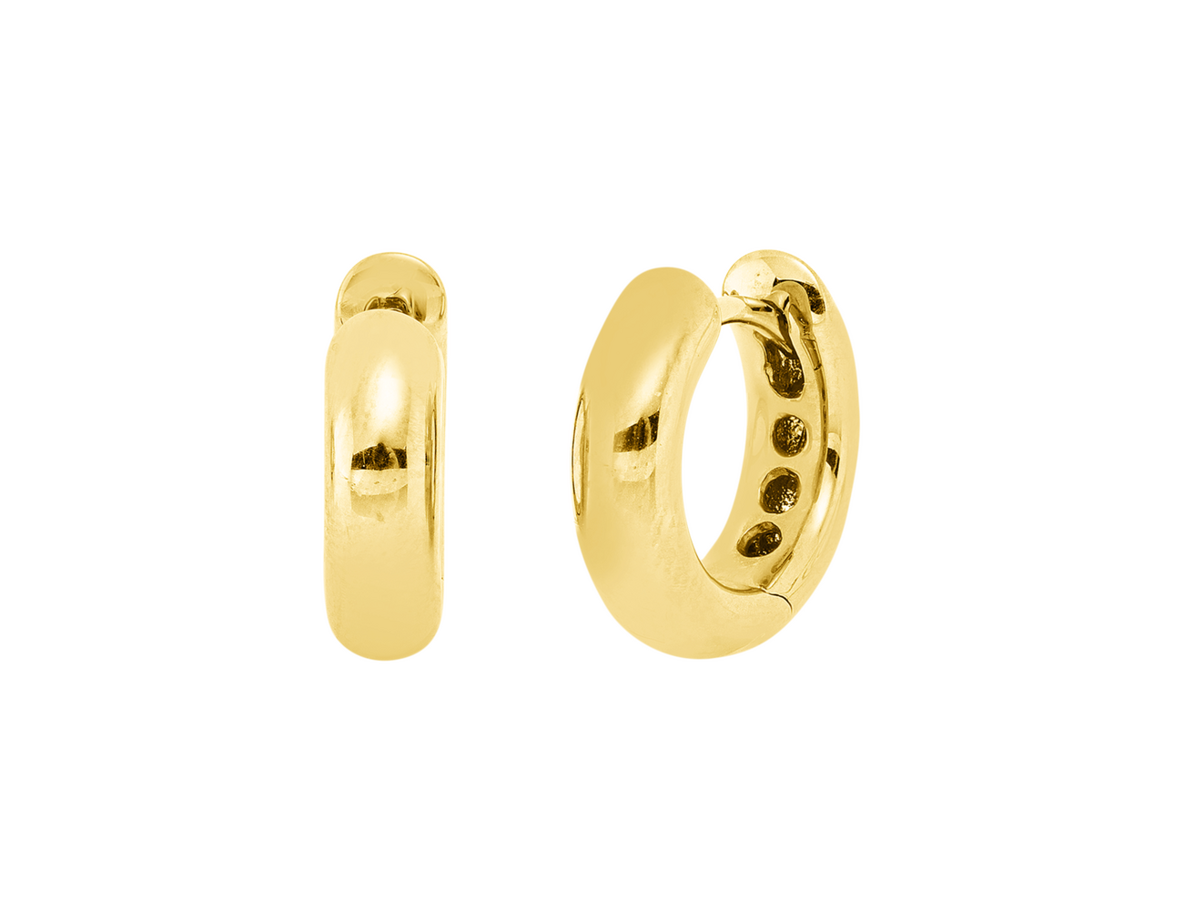 Brogle Classic gold hoop earrings