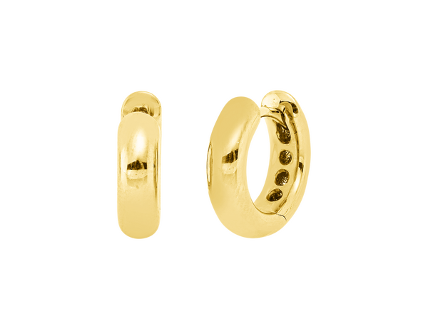 Brogle Classic gold hoop earrings