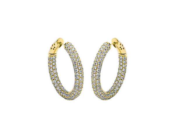 Brogle Selection diamond hoop earrings Brogle Selection diamond hoop earrings