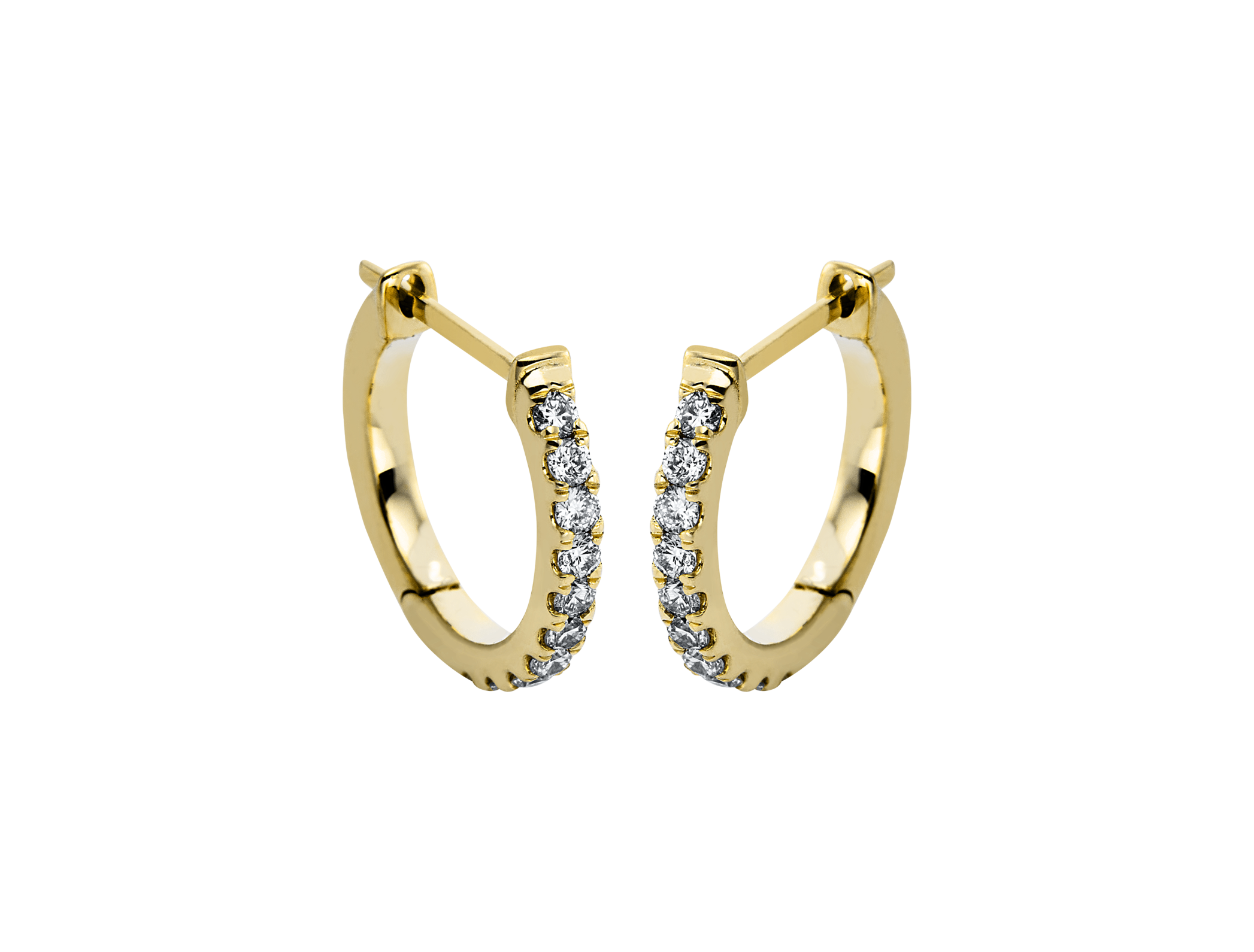 Brogle Classic diamond hoop earrings Brogle Classic diamond hoop earrings