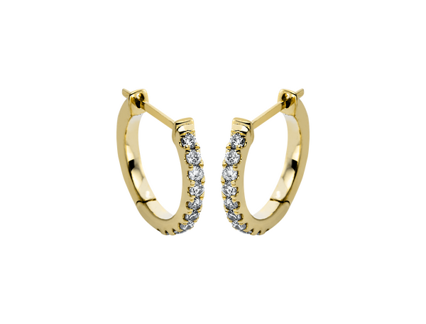 Brogle Classic diamond hoop earrings Brogle Classic diamond hoop earrings