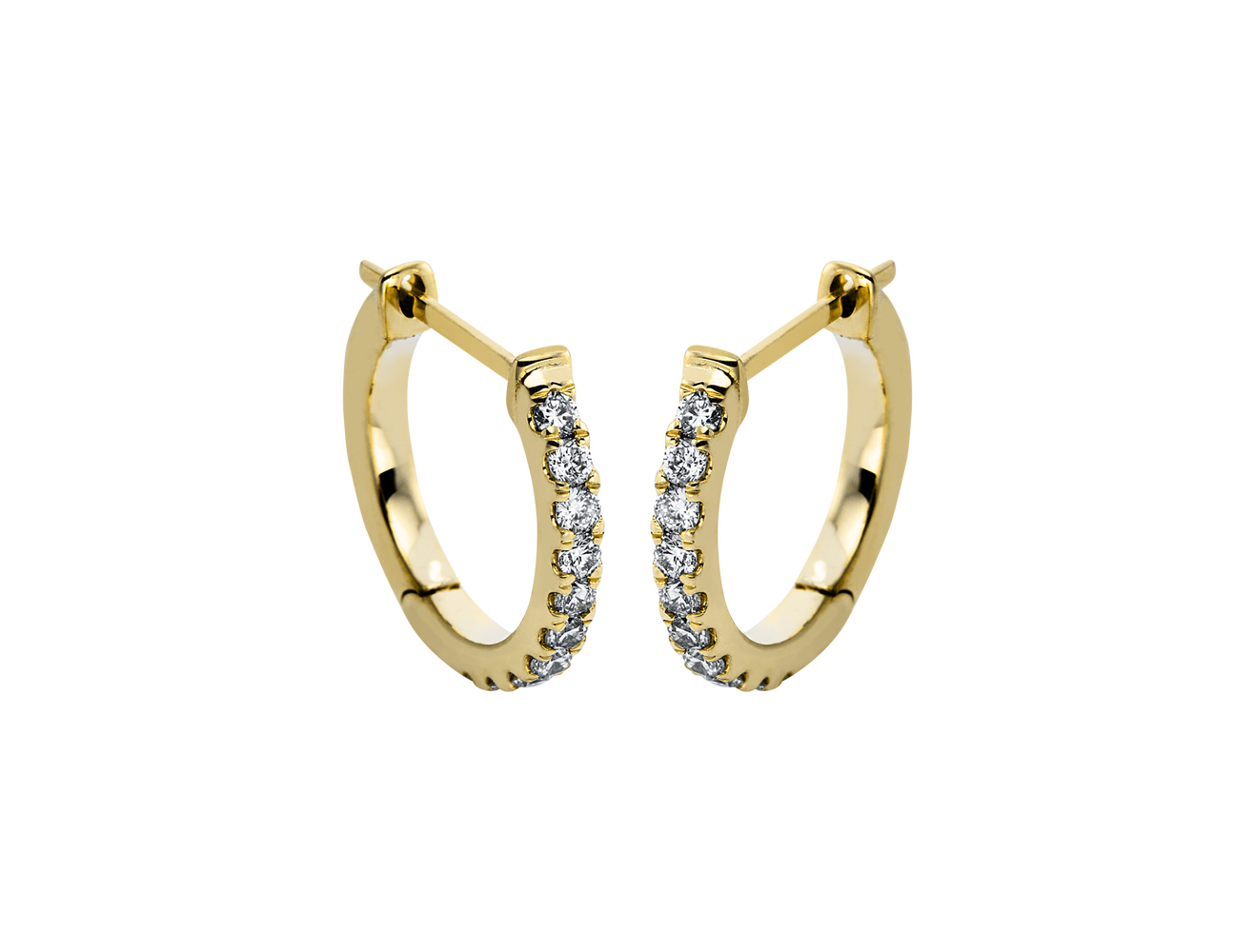 Brogle Classic diamond hoop earrings Brogle Classic diamond hoop earrings