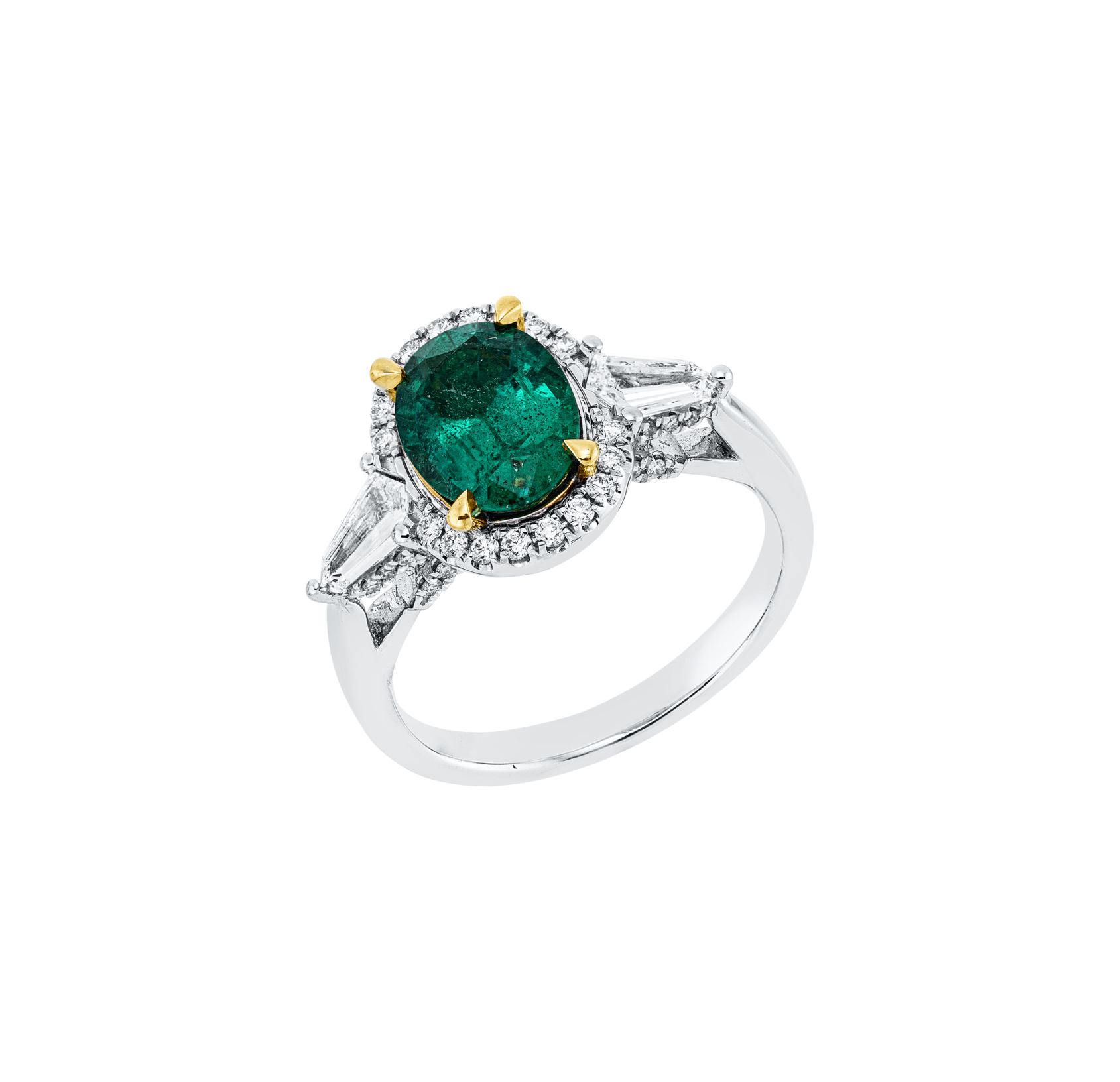 Brogle Selection bicolour emerald ring
