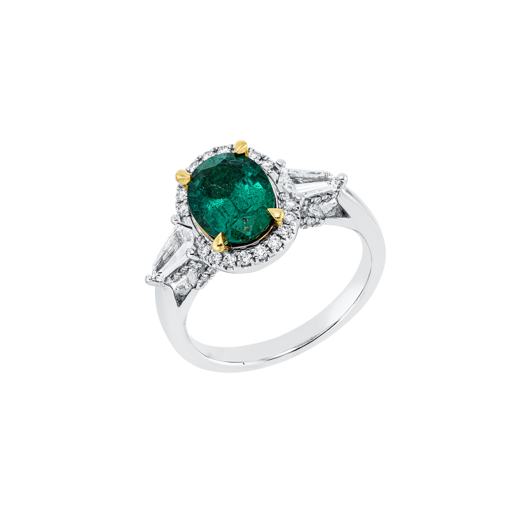 Brogle Selection bicolour emerald ring