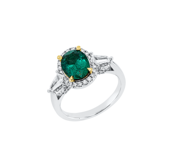 Brogle Selection bicolour emerald ring