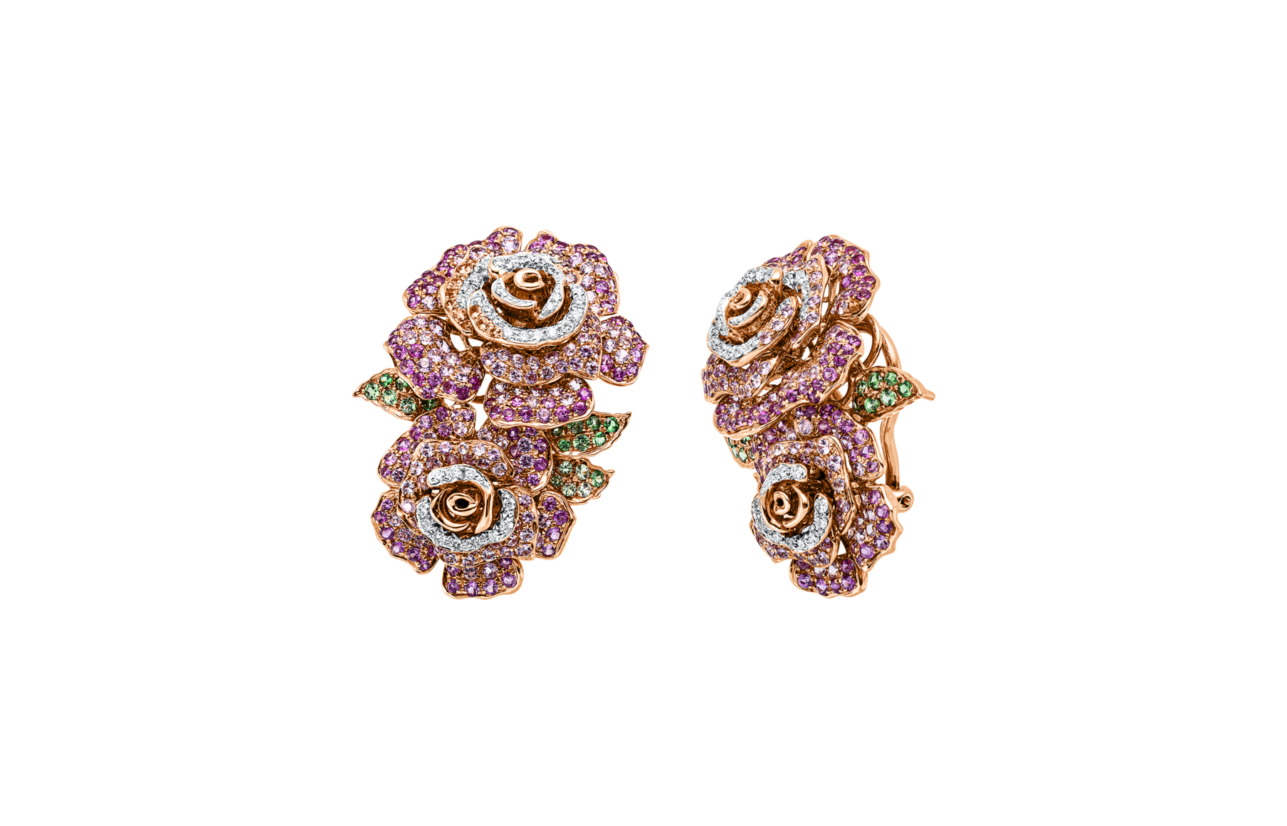 Brogle Selection bicolour coloured stud earrings