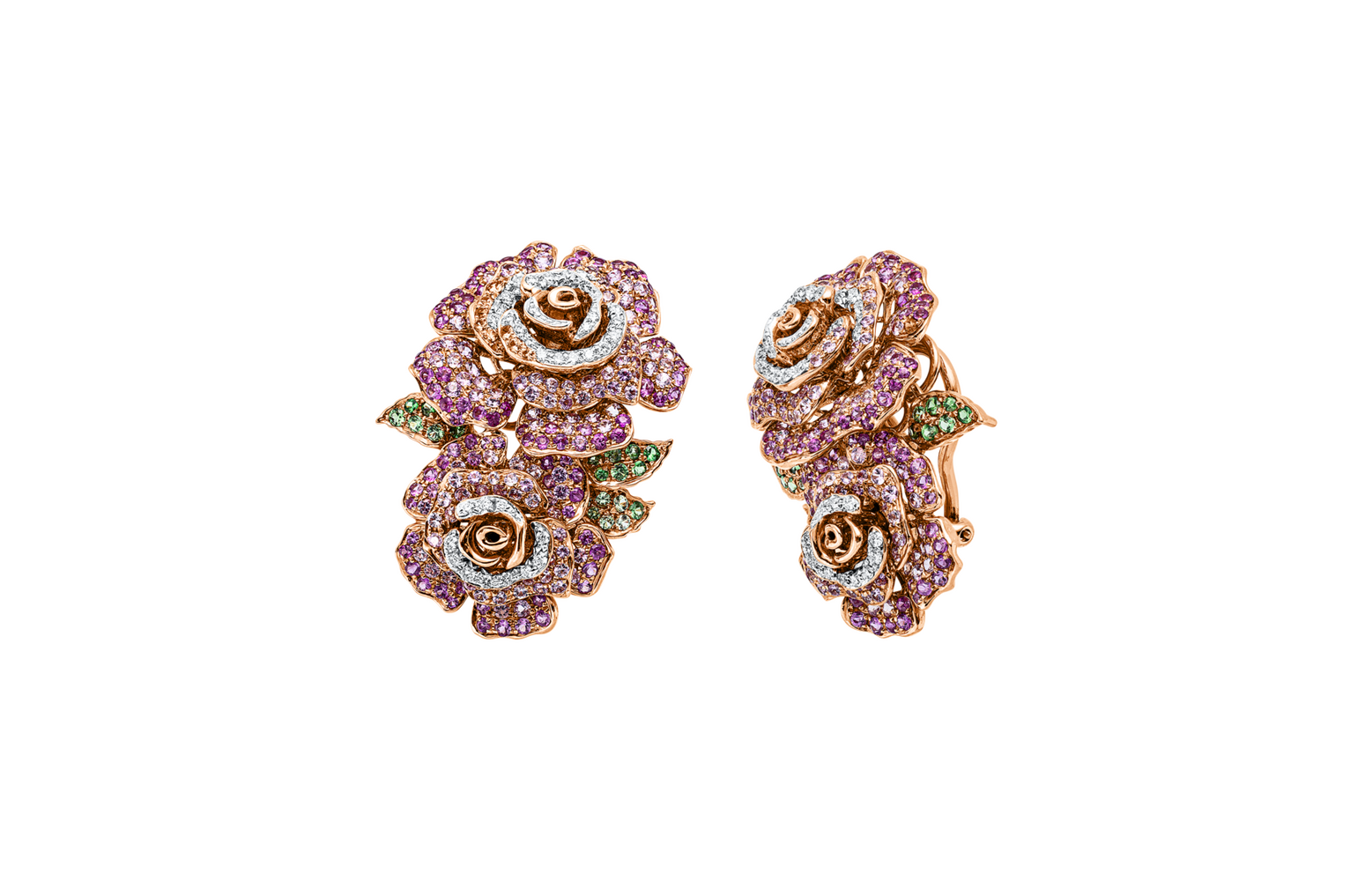 Brogle Selection bicolour coloured stud earrings Brogle Selection bicolour coloured stud earrings