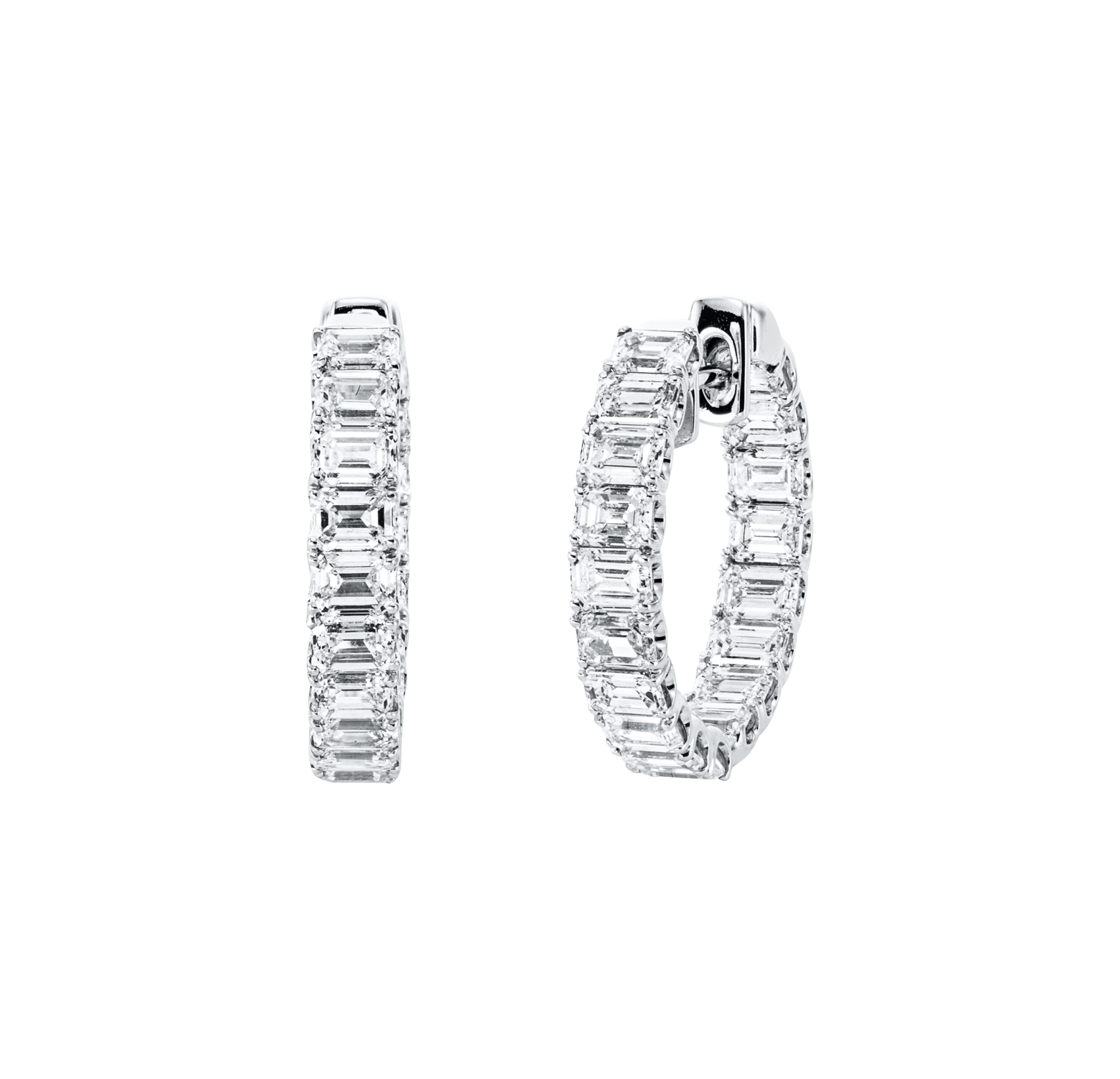 Brogle Selection diamond hoop earrings