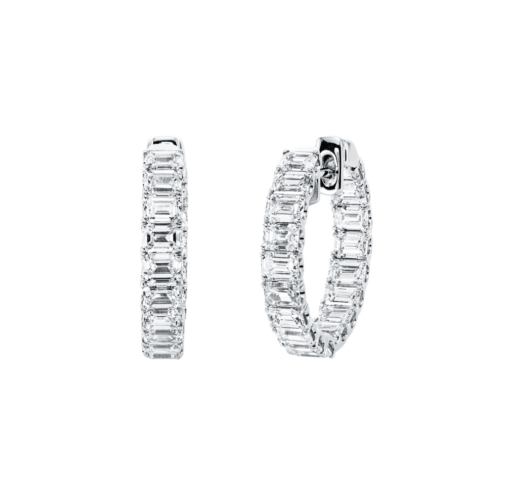 Brogle Selection diamond hoop earrings