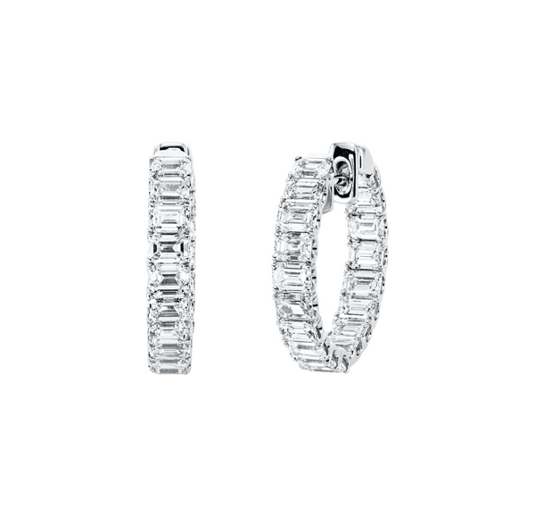 Brogle Selection diamond hoop earrings