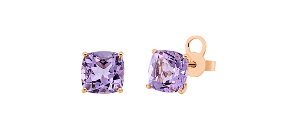 Brogle Classic amethyst stud earrings
