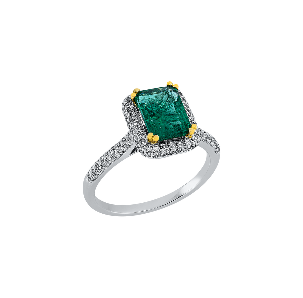 Brogle Selection bicolour emerald ring