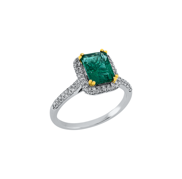 Brogle Selection bicolour emerald ring