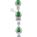 Brogle Selection bicolor emerald bracelet Brogle Selection bicolor emerald bracelet