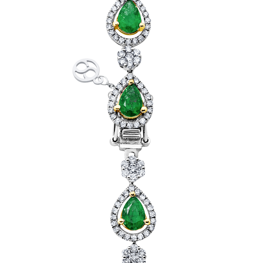 Brogle Selection bicolor emerald bracelet Brogle Selection bicolor emerald bracelet