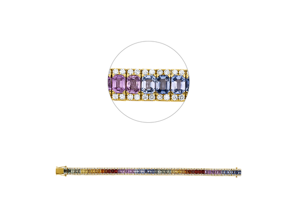 Brogle Selection Saphirarmband Rainbow Brogle Selection Saphirarmband Rainbow