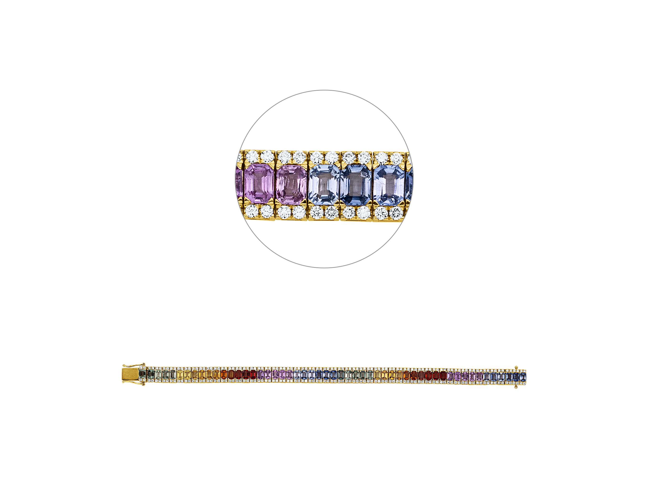 Brogle Selection Saphirarmband Rainbow Brogle Selection Saphirarmband Rainbow