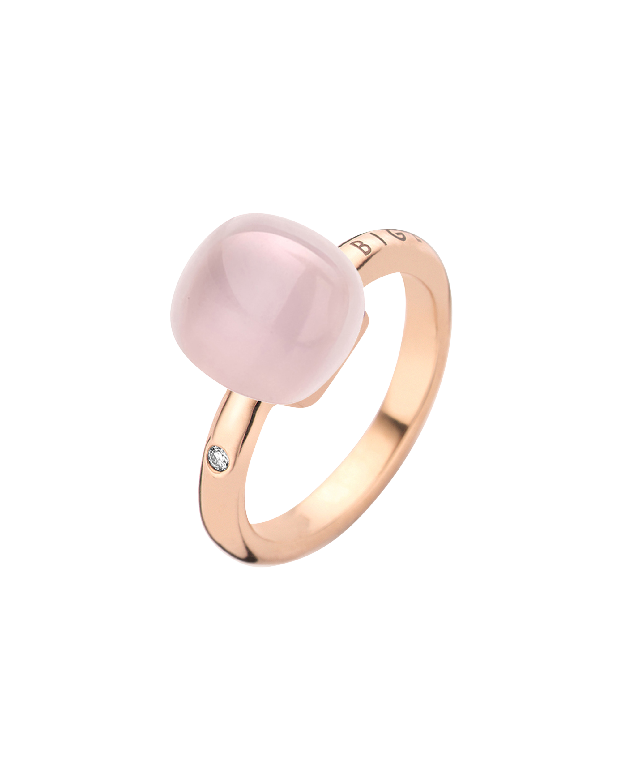 Bigli Mini Sweety Rose Quartz Ring