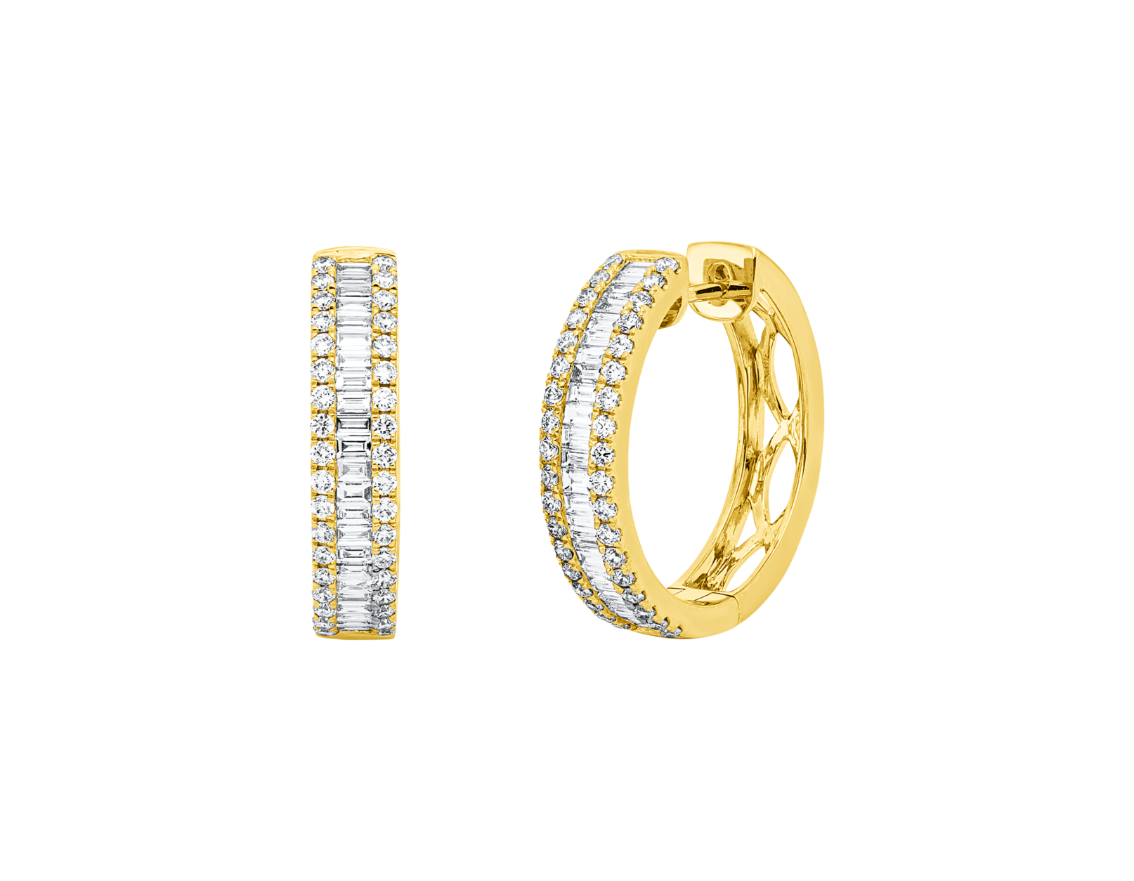 Brogle Selection diamond hoop earrings Brogle Selection diamond hoop earrings