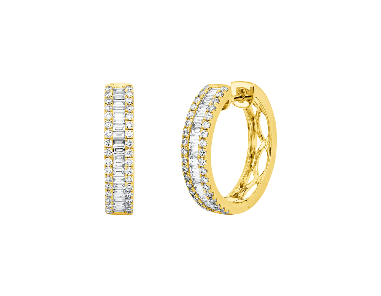 Brogle Selection diamond hoop earrings Brogle Selection diamond hoop earrings