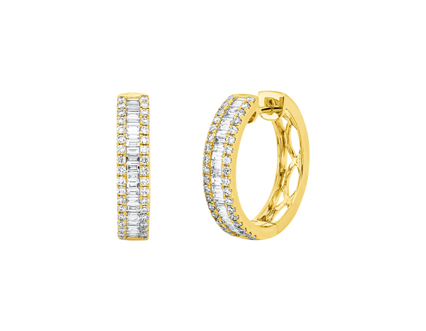 Brogle Selection diamond hoop earrings Brogle Selection diamond hoop earrings
