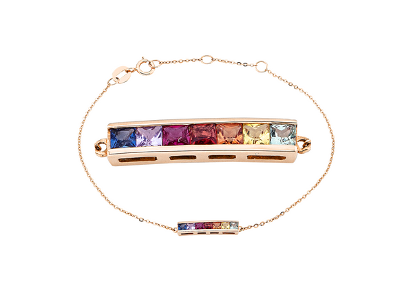 Brogle Classic sapphire bracelet Rainbow Brogle Classic sapphire bracelet Rainbow