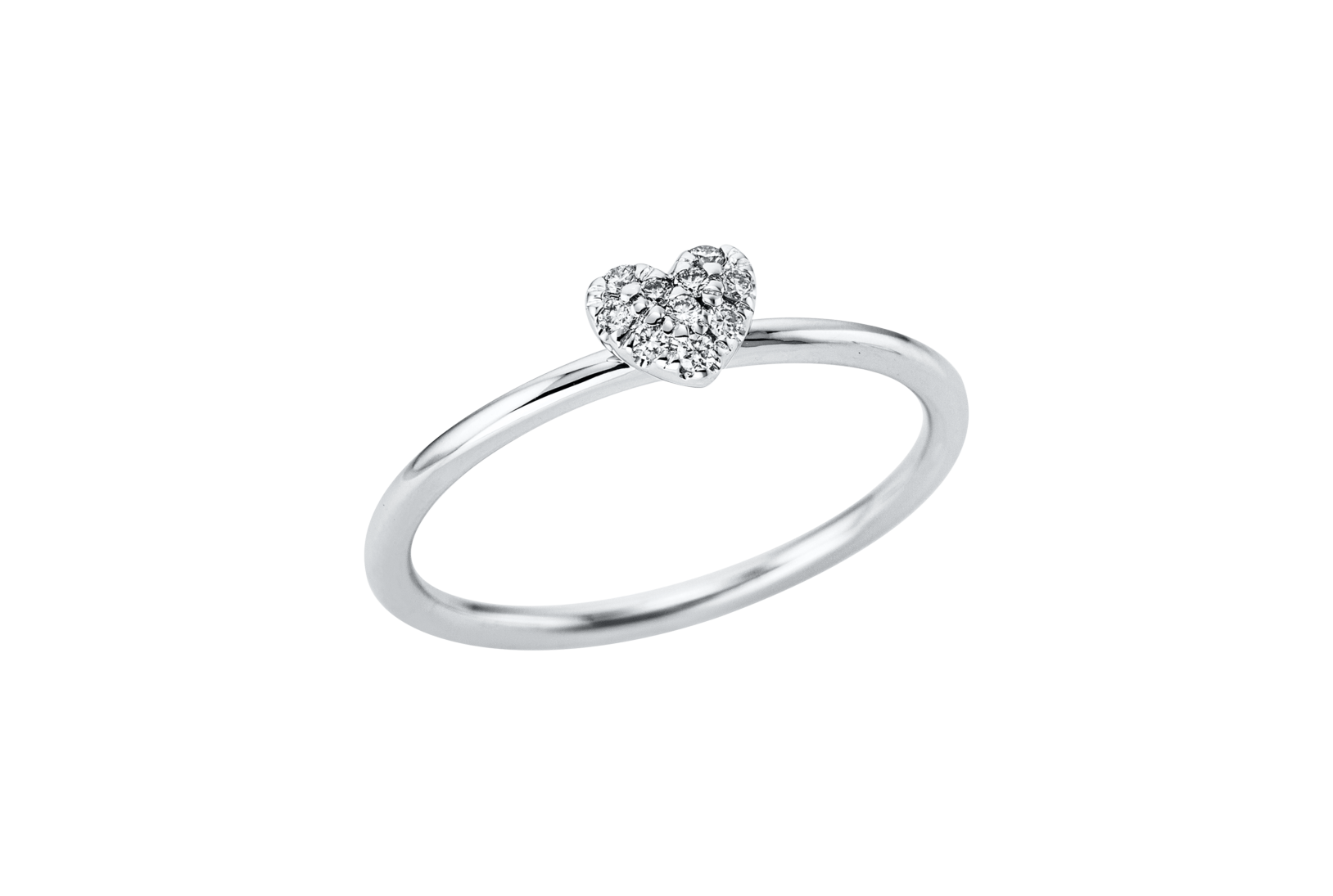 Brogle Classic ring with diamond heart Brogle Classic ring with diamond heart