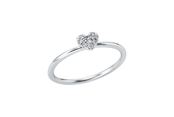 Brogle Classic ring with diamond heart Brogle Classic ring with diamond heart