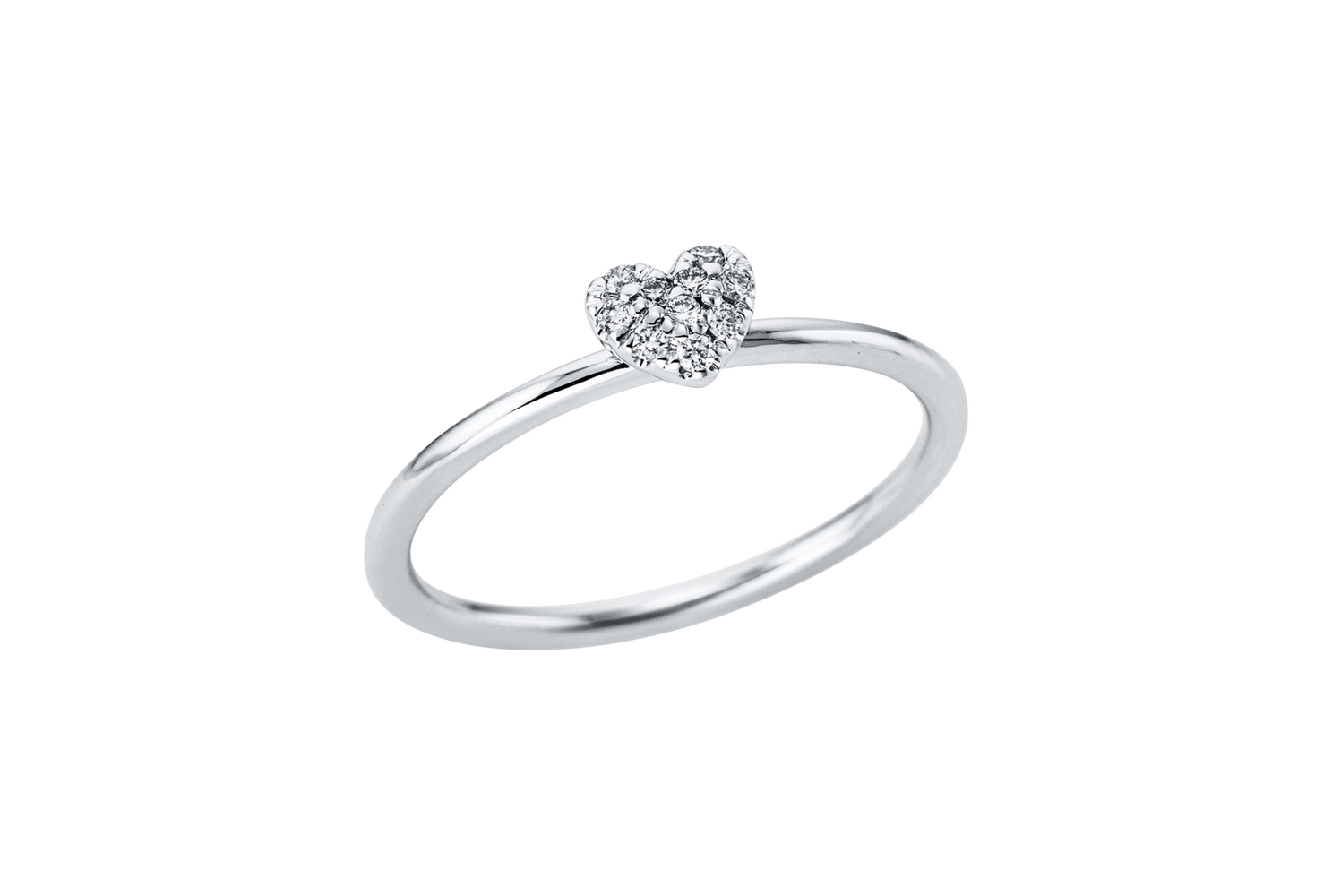 Brogle Classic ring with diamond heart Brogle Classic ring with diamond heart