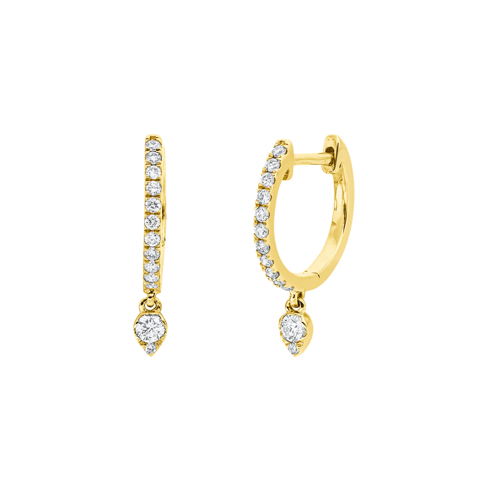 Brogle Classic diamond hoop earrings Brogle Classic diamond hoop earrings
