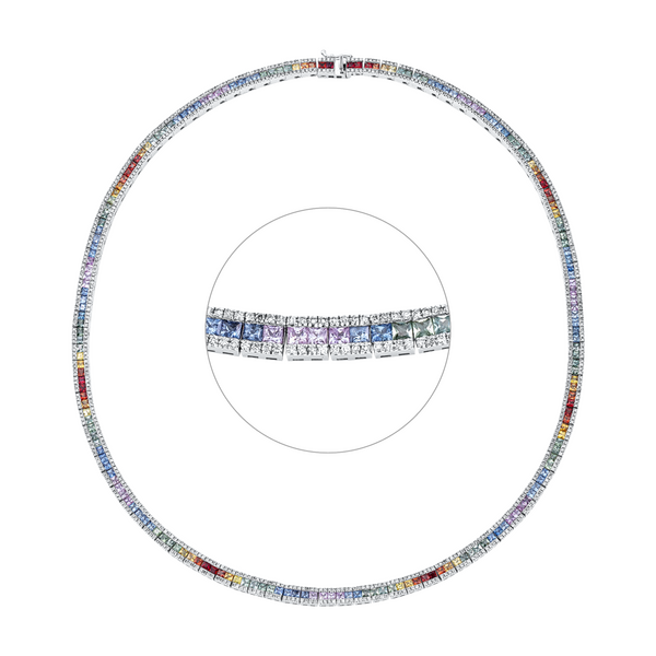 Brogle Selection sapphire necklace Rainbow Brogle Selection sapphire necklace Rainbow