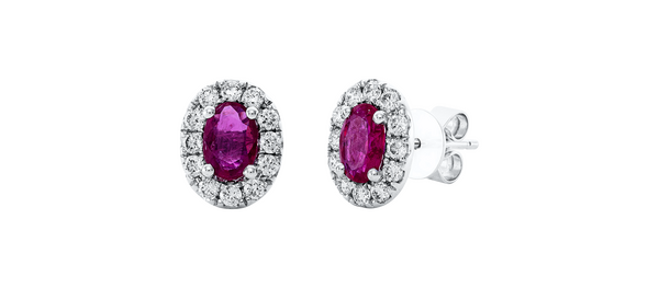Brogle Classic ruby stud earrings