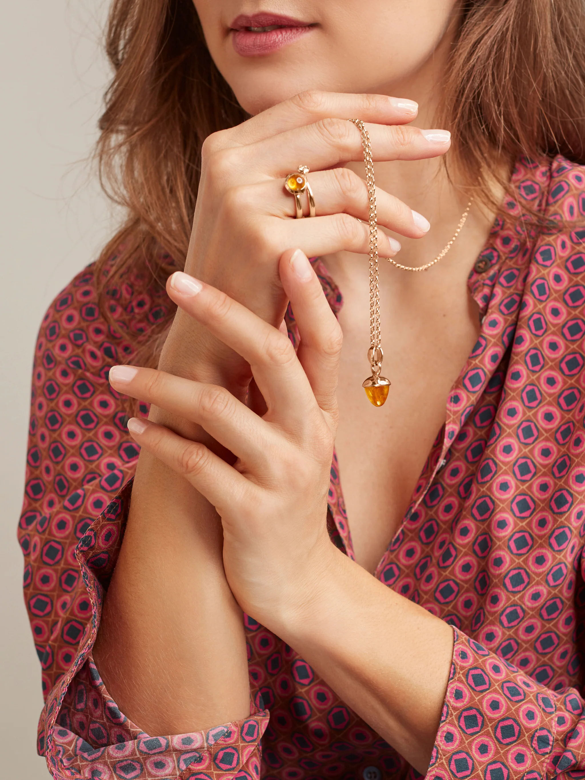 Tamara Comolli Mikado Bouquet Mandarin-Granat Anhänger Tamara Comolli Mikado Bouquet Mandarin-Granat Anhänger