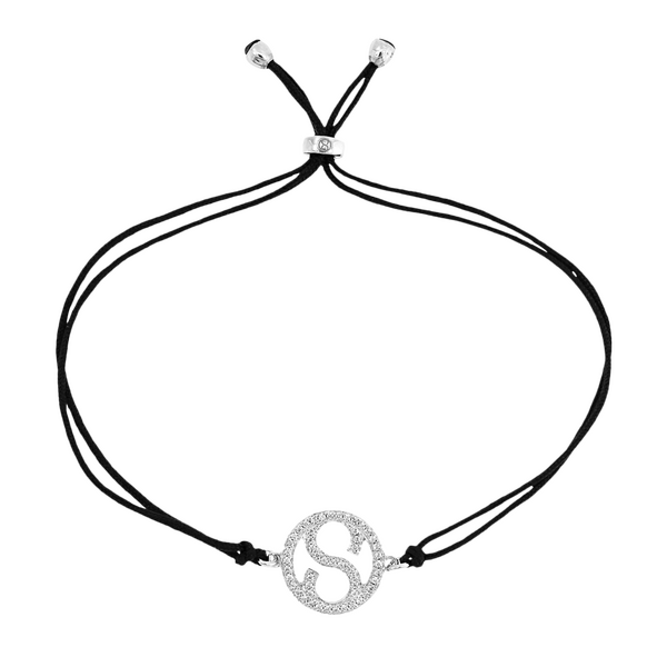 Brogle Selection Icons textile bracelet with diamond pendant Brogle Selection Icons textile bracelet with diamond pendant