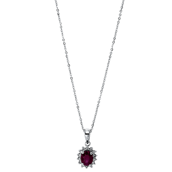 Brogle Classic Kette mit Rubinanhänger Brogle Classic Kette mit Rubinanhänger