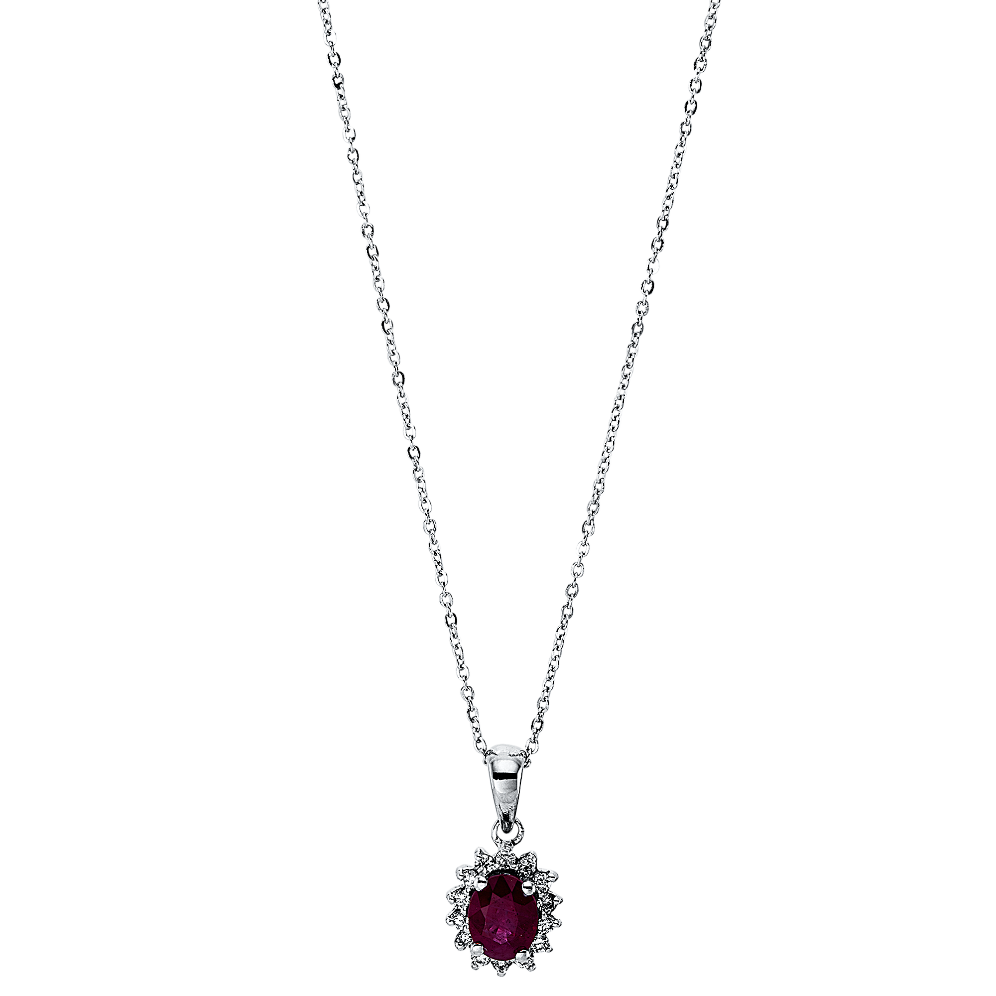Brogle Classic necklace with ruby pendant Brogle Classic necklace with ruby pendant