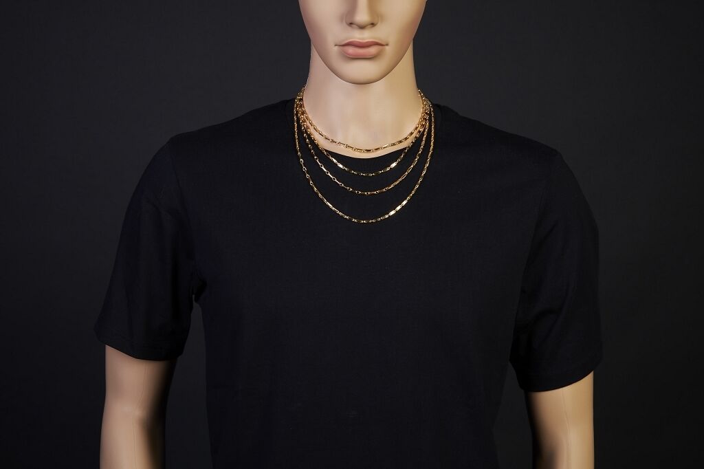 Brogle Classic plate gold chain 3mm Brogle Classic plate gold chain 3mm