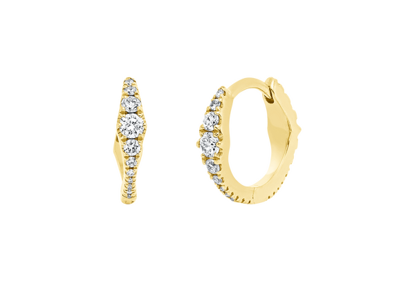 Brogle Classic diamond hoop earrings