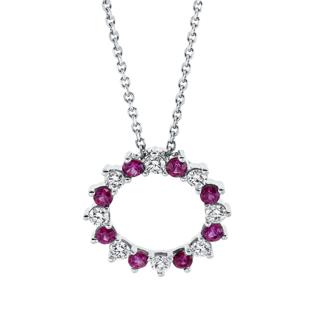Brogle Classic necklace with ruby pendant