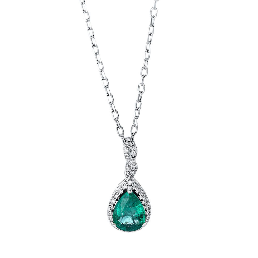 Brogle Classic Kette mit Smaragdanhänger