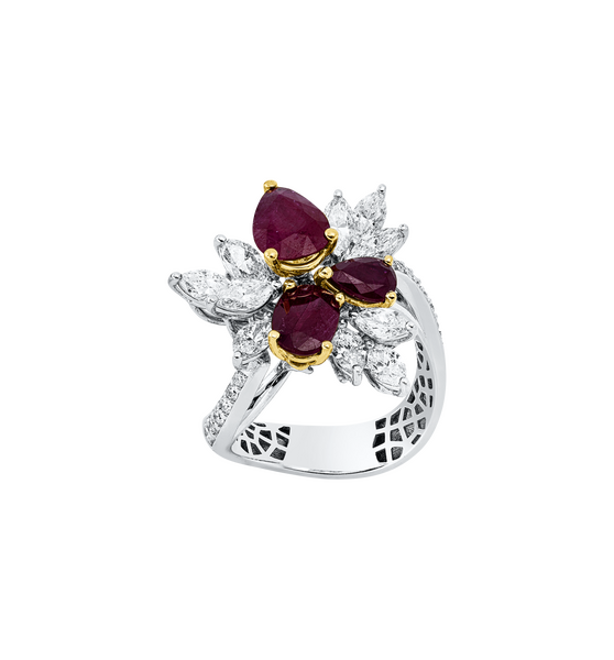 Brogle Selection bicolour ruby ring