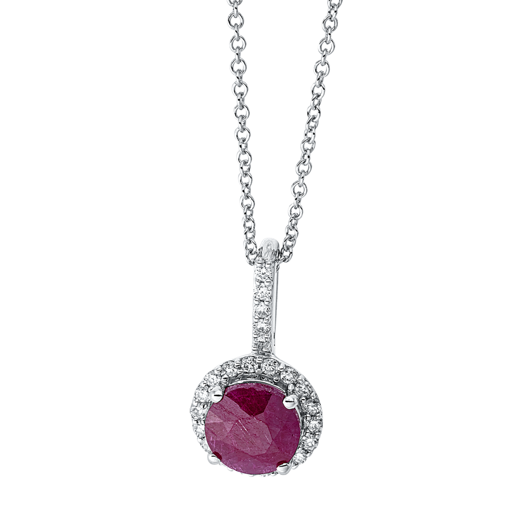 Brogle Classic necklace with ruby pendant Brogle Classic necklace with ruby pendant