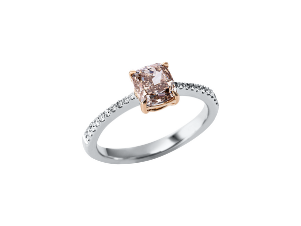 Brogle bicolor solitaire ring Brogle bicolor solitaire ring