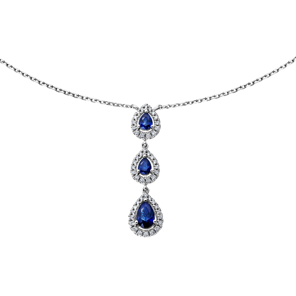 Brogle Classic necklace with sapphire pendant Brogle Classic necklace with sapphire pendant